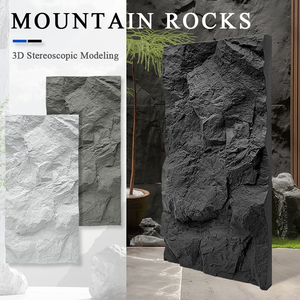 Polyurethane Đá Nhân Tạo 3D trang trí <span class=keywords><strong>PU</strong></span> đá Faux văn hóa đá Núi tường Bảng điều khiển cho bên ngoài bức tường - Product Image 6