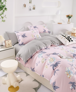 Parure de lit en coton lavé de luxe Flourish, vente en gros, pour lit double, housse de couette, ensembles de literie avec taie d'oreiller, motifs floraux, style moderne - Product Image 4