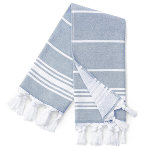 Authentique serviette de hammam en coton turc Fouta tissée à la main légère séchage rapide absorbant enveloppement de bain Spa couverture de voyage utilisation de pique-nique - Product Image 1