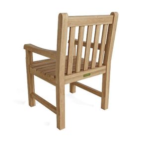 Fauteuil de salle à manger classique en bois de teck - Product Image 3
