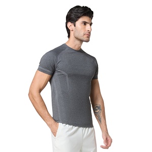 Camiseta Deportiva Casual de Manga Corta para Hombre, Compresión Deportiva, Transpirable, Corte Ajustado, Suministro Directo de Fábrica - Product Image 1