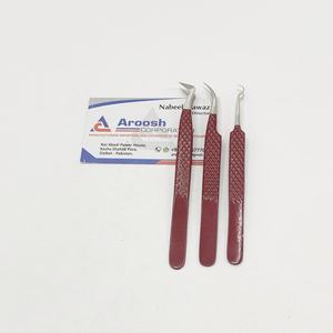 Pinzas de agarre de diamante marrón de alta calidad de acero inoxidable con punta puntiaguda para extensión de pestañas sostenible al por mayor - Product Image 4