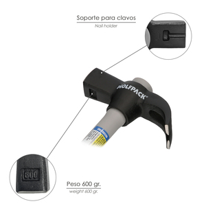 Martello Una Modello Spagnolo con Manico in Fibra di Vetro, 600 Grammi, 33 cm. - Product Image 4