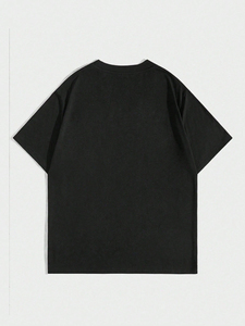 Camiseta pesada de gran tamaño de algodón 100% de alta calidad, camiseta pesada con estampado gráfico personalizado, camiseta lisa en blanco para hombre para Unisex - Product Image 2