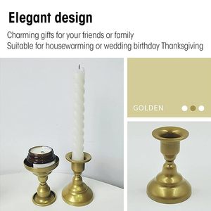 Luxury Wedding Home Decor Golden Metal Candlestick Stand Long <b>Taper</b> <b>Candle</b> Holder Set for Decoration <b>Candle</b> Mold - Product Image 3