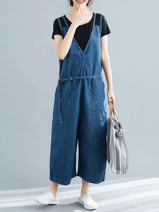 Combinaison vintage en denim pour femmes de style décontracté à classe, tendance et confortable, salopette sans fin, confortable - Product Image 3