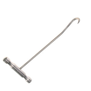 8-Inch <b>Orthopedic</b> <b>Instruments</b> German Stainless Steel Large Bone Hook with T Handle Manual Power Source for <b>Surgical</b> Use - Product Image 6
