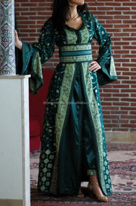 Recién llegado caftán/caftán con estampado de bloques y trabajo de encaje Venta caliente en Medio Oriente - Product Image 2