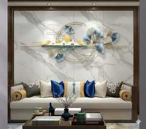 ศิลปะติดผนังโลหะดีไซน์รูปใบแปะก๊วยสุดหรูใช้แขวนตกแต่งบ้านสมัยใหม่สำหรับห้องนั่งเล่นห้องนอนและโรงแรม - Product Image 1