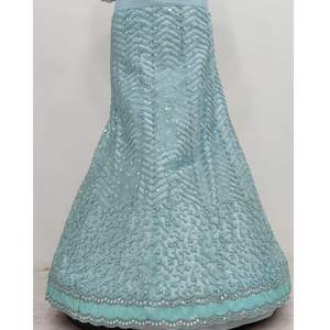 Lehenga choli งานฝีมือปักลวดลายหนา3เมตร lehenga 2.5เมตรงาน choli dupatta butti Work jarkan งานปักยาวงานปาร์ตี้สมัยใหม่ - Product Image 3