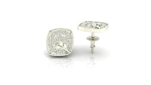 ต่างหูห่วงเพชรทรงเรขาคณิตชุบเงินสีโรสโกลด์หรูหราแฟชั่นสำหรับผู้หญิงได้รับการรับรองจาก GIA - Product Image 2