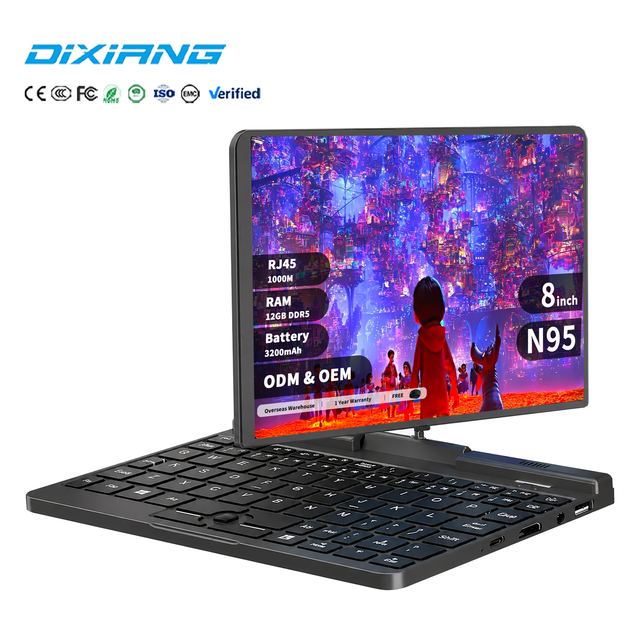 8 Inch 2-in-1 Touch Laptop Intel N95 12GB 512GB SSD Win11 Wholesale Portable Student Business Netbook
