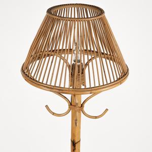 Nouvel arrivage de lampe en rotin indonésien de luxe support de base longue canne abat-jour debout meubles de maison - Product Image 4