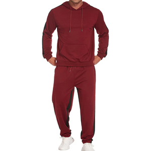 ชุดกีฬาสไตล์สตรีทผ้าคอตตอนผ้าฟลีซสำหรับผู้ชายดีไซน์วินเทจ - Product Image 1