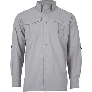 Camisa transpirable con botones de pesca personalizada de manga larga para hombre, camisas de secado rápido para exteriores para hombre - Product Image 2