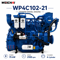 Motor Principal Marino SCDC Weichai WP4C102-21, 75KW 102HP, 4 Tiempos, Refrigerado por Agua, Diésel, para Barcos de Pasajeros y Remolcadores