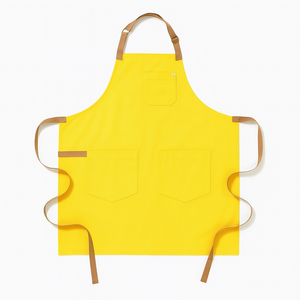 Canvas Bib Sleeveless Apron <b>Multiple</b> <b>Colors</b> Double Pockets Water Resistant Ready Stock Custom Logo Embroidery Option Fashionable - Product Image 2