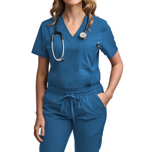Conjuntos de Uniformes Médicos Personalizables para Mujer, Trajes de Enfermera Tejidos a la Moda, Uniformes de Trabajo para Hospital con Logotipo Personalizado - Product Image 6
