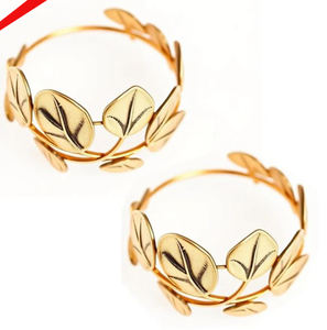 Servilletero de metal con diseño de hoja con acabado dorado de alta calidad para restaurante - Product Image 2