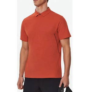 Stretch Fabric Muscle Fit <b>Athletic</b> T Shirts with Collar Custom Logo Print Quick Dry Performance Golf Apparel Low MOQ Sports Polo - Product Image 3