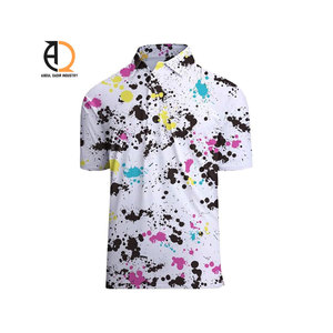 Polo de golf personnalisé pour homme, impression intégrale, vente en gros, séchage rapide, polo de haute qualité, logo personnalisé - Product Image 1