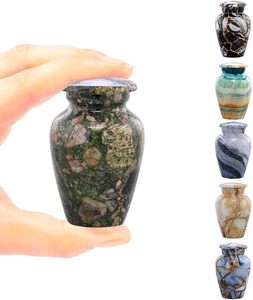 Handmade <b>Large</b> Adult Size Mosaic Aluminium Glass Cremation <b>Urn</b> Unique Funerals Supply With Individual Tiles Applied Burial - Product Image 3