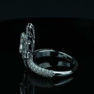 Premium Lab Créé Bague en Diamant 2 Carat EF Couleur VS1 Clarté Forme Ovale Or Rose Or Argent IGI SGL Certifié Bijoux - Product Image 3