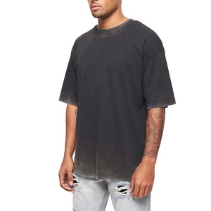 T-shirts de performance pour hommes 100 % coton peigné respirant, anti-humidité, légers, extensibles, confortables, vêtements de sport en promotion - Product Image 1