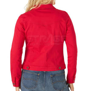 Vestes en jean pour femmes à manches longues, hiver, 100% coton, tricotées, respirantes, taille personnalisée, vente en gros - Product Image 2