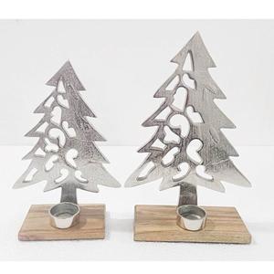 สุขสันต์วันคริสมาสต์สัญลักษณ์ของรูปปั้นบนโต๊ะพร้อมที่วางเทียนของตกแต่งในฤดูหนาวของตกแต่งเทศกาลเครื่องประดับป้ายยืน - Product Image 3