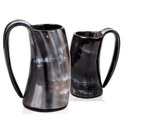 แก้วดื่มแบบไวกิ้งควายฮอร์นแก้วเบียร์ร้อนพร้อมด้ามจับไม้ขายดีงานประดิษฐ์จากธรรมชาติ - Product Image 3