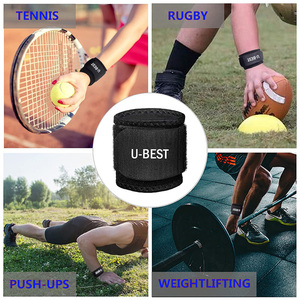 U-BEST Coudière en néoprène réglable avec fermeture auto-agrippante, noire, unisexe, protection pour le basketball toutes saisons - Product Image 3