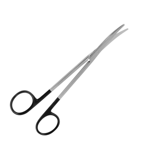 Ciseaux pour pansements personnalisés demi-noir 115mm lame incurvée vente en gros de ciseaux pour salle de chirurgie chirurgicale - Product Image 2