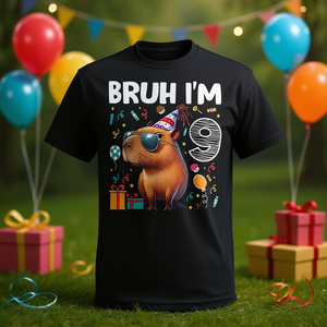 T-shirt a maniche corte con stampa animalier di capibara, girocollo unisex per bambini, maglietta grafica per amanti della fauna selvatica - Product Image 3