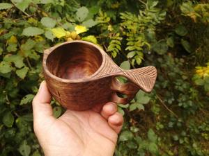 Mug à thé Kuksa en bois élégant pour la collection de cuisine, mug en bois Kuksa adapté aux voyages en plein air, pour la randonnée à prix avantageux - Product Image 2