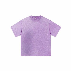 Camiseta lavada con ácido de gran tamaño descolorida personalizada con logotipo vintage en blanco de alta calidad, Camiseta de algodón 100% para hombre al por mayor para hombre - Product Image 1