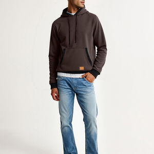 Sudaderas con capucha de lana de algodón 100% para hombre, ropa de abrigo cálida y acogedora, duradera, forro suave, ropa de invierno antibolitas - Product Image 4