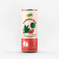 Bebida Electrolítica de Pulpa de Lima Mandarina Tropical en Lata de Aluminio de 250 ml |   Fabricante OEM ODM de Bebidas Wana en Vietnam