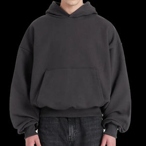 Sweats à capuche pour hommes lourds fabricant pakistanais sweat à capuche zippé à épaules tombantes surdimensionné dernière mode sweats à capuche streetwear - Product Image 2