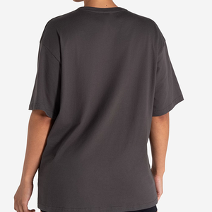 Venta al por mayor Premium gris oscuro de las mujeres Casual Pump Cover Camiseta de manga corta de longitud completa cuello redondo 100% algodón Yoga Fitness Tee - Product Image 6