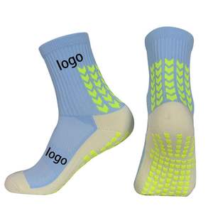 ถุงเท้าเล่นกีฬาผ้าคอตตอนสำหรับผู้ชายถุงเท้าเล่นฟุตบอลกันลื่นออกแบบโลโก้ได้ตามต้องการ - Product Image 1