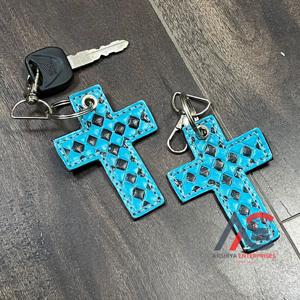 Nuevo Llavero Personalizado con Patrón a Cuadros, Llavero de Cuero Vacuno, Regalo de Cumpleaños, Colgante para Bolso, Llavero Cruzado Personalizado - Product Image 1