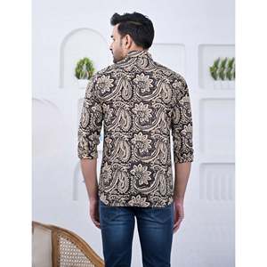 Chemise décontractée pour homme 100% coton, manches longues, tissu popeline tissé, taille 6XL, chemises habillées ODM - Product Image 5