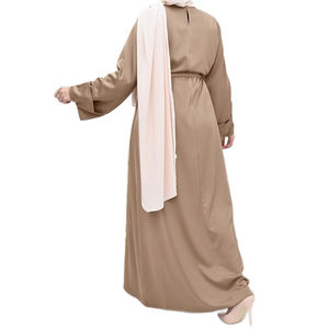 เสื้อคลุมมุสลิมขนาดพิเศษของผู้หญิงที่สง่างาม, ชุดคลุมมุสลิมพร้อมสายรัดเอวสไตล์ตุรกี - Product Image 5