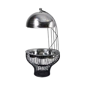 Design exclusif Poli brillant Forme ronde Hotpot Mariage et événement Dîner Servant Hot Pot Utilisation Casserole dans un dispositif de gravure - Product Image 6