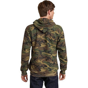 100% coton Camouflage à capuche pour hommes personnalisable brodé Style décontracté régulier ajusté tailles chaud hiver manteau polaire à capuche - Product Image 2