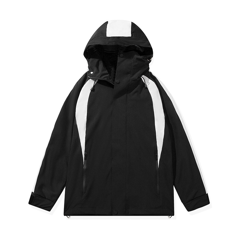 Three-in-one black and white mink velvet liner, unisex