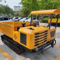4-tons rupsbandtransporter met zelflossysteem, kleine rupsdumper voor het vervoeren van fruit uit boomgaarden