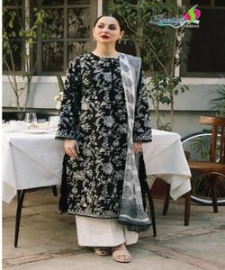 Classicjibab Plus Size Winter Abaya Ropa islámica Pakistán Salwar Suit Kameez Conjunto de 3 piezas - Product Image 3