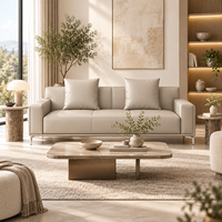 Premium 3-Sitzer Echtleder-Sofa Moderne Büro-Empfangscouch für Lounge und Wohnzimmer